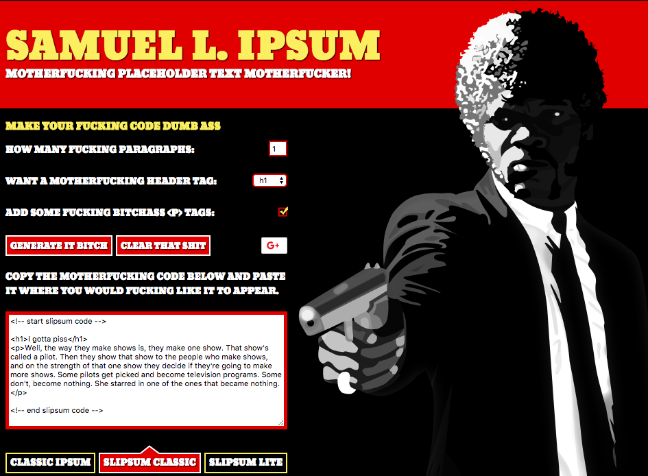 Samuel L Ipsum