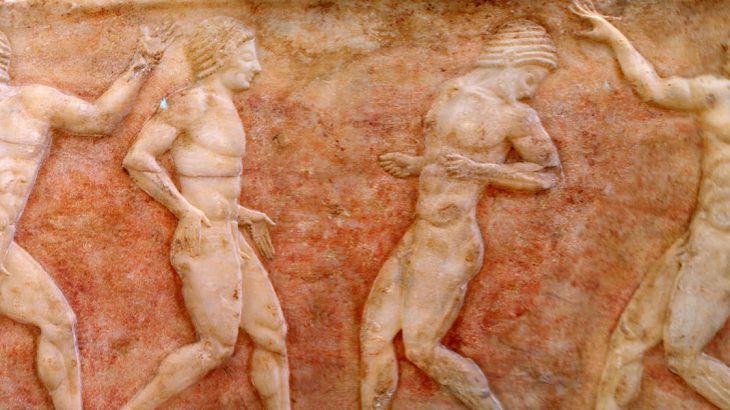 "Ball Players" in het National Archeological Museum in Athene.