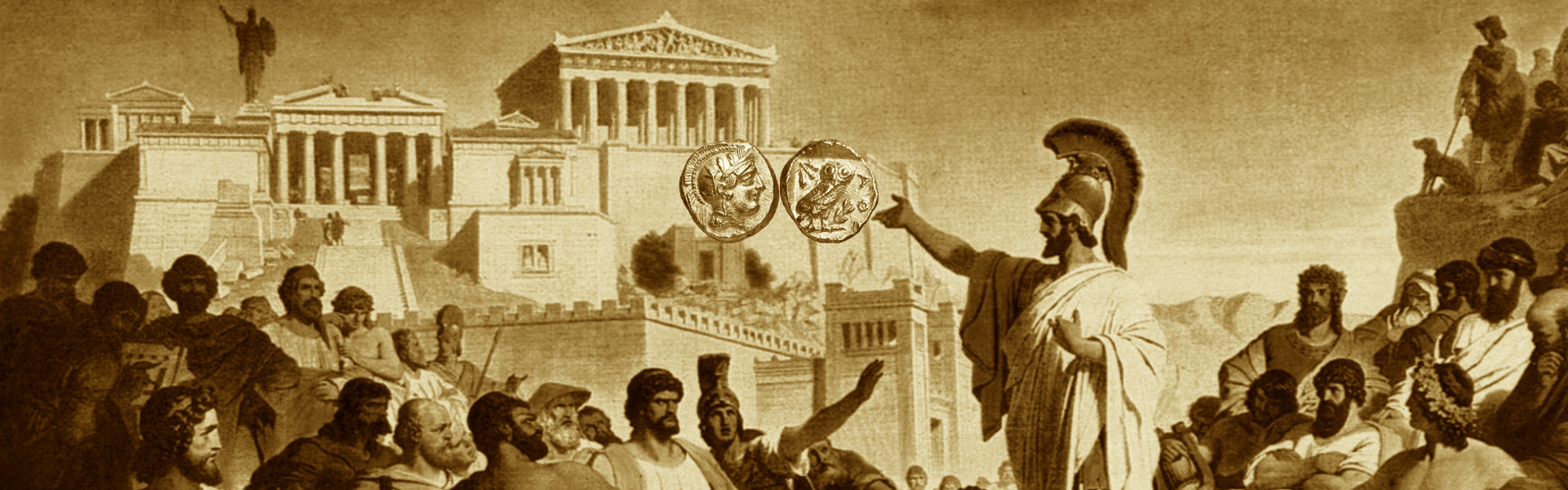 'Perikles hält die Leichenrede', een schilderij van Philipp Foltz (1852)