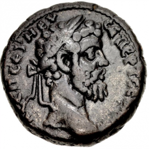 Tetradrachme van Septimius Severus, geslagen in Alexandrië in 195/6 n.C. (CNG, auction 105, lot 614)